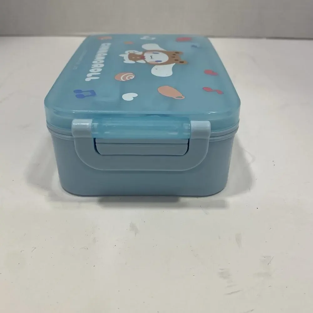 Sanrio Cinnamoroll Lunch Box Bento Container w/ Spoon & Fork 2022 Blue